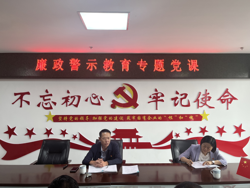 中共青海物產(chǎn)現(xiàn)代物流投資管理有限公司支部委員會  警示教育入人心   廉潔自律守初心  --集團(tuán)黨委委員、紀(jì)委書記講授廉政警示教育專題黨課